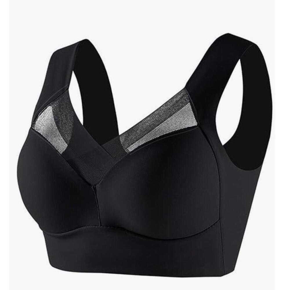 Black Wireless Bra Super Stretch Bra Band 40" - 44“